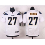 Men's San Diego Chargers #27 Jimmy Wilson White Road NFL Nike Elite Jersey