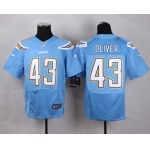 Men's San Diego Chargers #43 Branden Oliver 2013 Nike Light Blue Elite Jersey