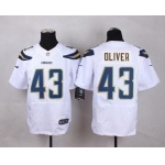 Men's San Diego Chargers #43 Branden Oliver 2013 Nike White Elite Jersey