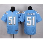 Men's San Diego Chargers #51 Kyle Emanuel 2013 Nike Light Blue Elite Jersey