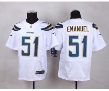 Men's San Diego Chargers #51 Kyle Emanuel 2013 Nike White Elite Jersey