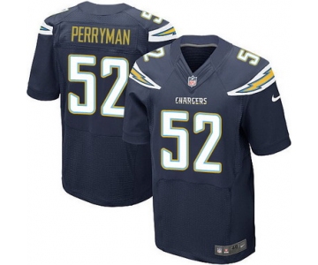 Men's San Diego Chargers #52 Denzel Perryman Navy Blue Team Color NFL Nike Elite Jersey