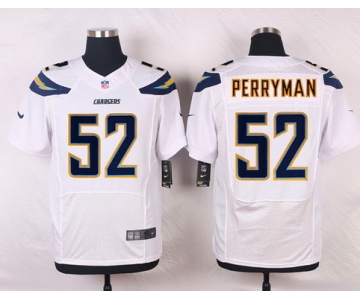 Men's San Diego Chargers #52 Denzel Perryman White Road NFL Nike Elite Jersey