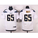 Men's San Diego Chargers #65 Chris Watt White Road NFL Nike Elite Jersey