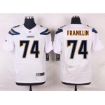 Men's San Diego Chargers #74 Orlando Franklin White Road NFL Nike Elite Jersey