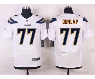 Men's San Diego Chargers #77 King Dunlap White Road NFL Nike Elite Jersey