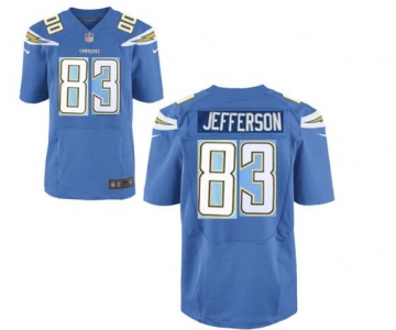 Mens San Diego Chargers #83 John Jefferson Light Blue  Nike Elite jerseys