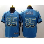 Men's San Diego Chargers #85 Antonio Gates Nike Drift Fashion Blue Elite Jersey