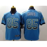 Men's San Diego Chargers #85 Antonio Gates Nike Drift Fashion Blue Elite Jersey