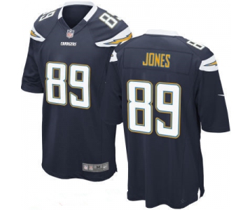 Men's San Diego Chargers #89 James Jone Navy Blue Team Color Stitched NFL Nike Elite Jersey