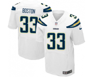 Nike Chargers #33 Tre Boston White Men's Stitched NFL New Elite Jersey