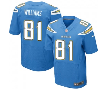 Nike Los Angeles Chargers #81 Mike Williams Electric Blue Alternate Men's Stitched NFL New Elite Jersey