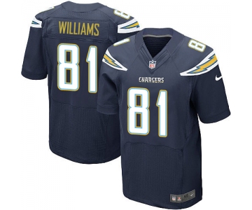 Nike Los Angeles Chargers #81 Mike Williams Navy Blue Team Color Men's Stitched NFL New Elite Jersey