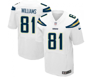 Nike Los Angeles Chargers #81 Mike Williams White Men's Stitched NFL New Elite Jersey