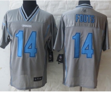 Nike San Diego Chargers #14 Dan Fouts 2013 Gray Vapor Elite Jersey