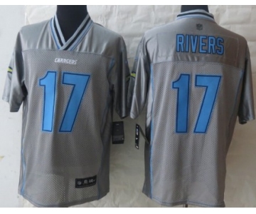 Nike San Diego Chargers #17 Philip Rivers 2013 Gray Vapor Elite Jersey