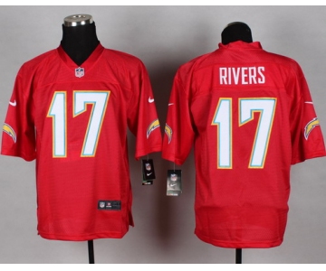 Nike San Diego Chargers #17 Philip Rivers 2014 QB Red Elite Jersey