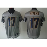 Nike San Diego Chargers #17 Philip Rivers Gray Shadow Elite Jersey