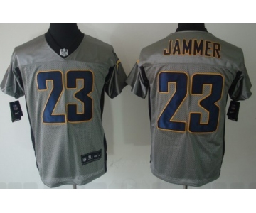 Nike San Diego Chargers #23 Quentin Jammer Gray Shadow Elite Jersey