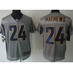 Nike San Diego Chargers #24 Ryan Mathews Gray Shadow Elite Jersey