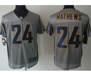 Nike San Diego Chargers #24 Ryan Mathews Gray Shadow Elite Jersey