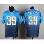 Nike San Diego Chargers #39 Danny Woodhead Light Blue/Navy Blue Fadeaway Elite Jersey