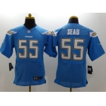 Nike San Diego Chargers #55 Junior Seau 2013 Light Blue Elite Jersey