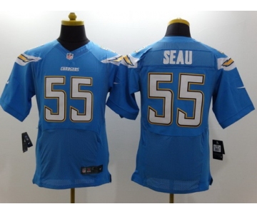 Nike San Diego Chargers #55 Junior Seau 2013 Light Blue Elite Jersey