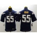 Nike San Diego Chargers #55 Junior Seau 2013 Navy Blue Elite Jersey