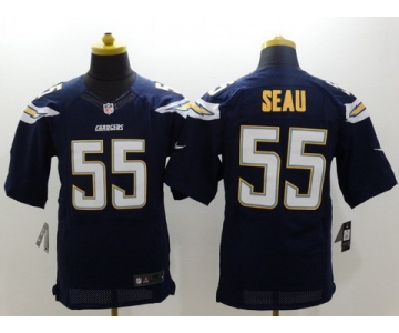 Nike San Diego Chargers #55 Junior Seau 2013 Navy Blue Elite Jersey