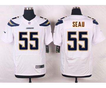 Nike San Diego Chargers #55 Junior Seau White Men's Stitched NFL New Elite Jersey