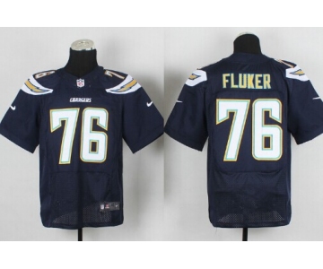 Nike San Diego Chargers #76  D. J. Fluker 2013 Navy Blue Elite Jersey