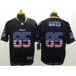 Nike San Diego Chargers #85 Antonio Gates 2014 USA Flag Fashion Black Elite Jersey