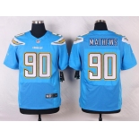 Nike San Diego Chargers #90 Ricardo Mathews Light Blue Alternate NFL Nike Elite Jersey