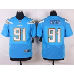 Nike San Diego Chargers #91 Kendall Reyes Light Blue Alternate NFL Nike Elite Jersey