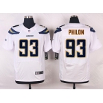 Nike San Diego Chargers #93 Darius Philon White Road NFL Nike Elite Jersey