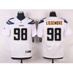 Nike San Diego Chargers #98 Sean Lissemore White Road NFL Nike Elite Jersey