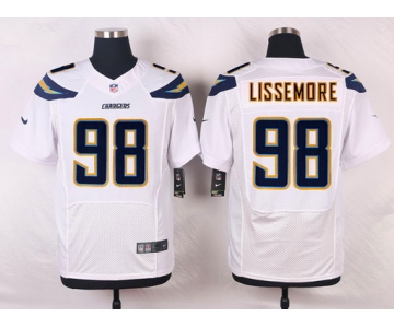 Nike San Diego Chargers #98 Sean Lissemore White Road NFL Nike Elite Jersey
