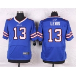 Men's Buffalo Bills #13 Dez Lewis Royal Blue Team Color NFL Nike Elite Jerse