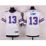 Men's Buffalo Bills #13 Dez Lewis White Road NFL Nike Elite Jersey