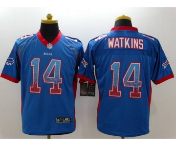 Men's Buffalo Bills #14 Sammy Watkins Nike Drift Fashion Blue Elite Jersey