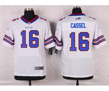 Men's Buffalo Bills #16 Matt Cassel White Road NFL Nike Elite Jersey