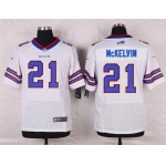 Men's Buffalo Bills #21 Leodis McKelvin White Road NFL Nike Elite Jersey