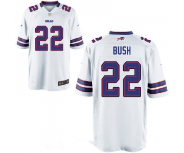 Men's Buffalo Bills #22 Reggie Bush White Road Stitched NFL Nike Elite Jersey