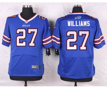 Men's Buffalo Bills #27 Duke Williams Royal Blue Team Color NFL Nike Elite Jersey