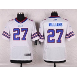 Men's Buffalo Bills #27 Duke Williams White Road NFL Nike Elite Jersey