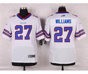 Men's Buffalo Bills #27 Duke Williams White Road NFL Nike Elite Jersey