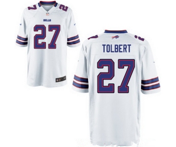 Men's Buffalo Bills #27 Mike Tolbert White Road Stitched NFL Nike Elite Jersey