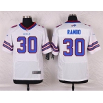 Men's Buffalo Bills #30 Bacarri Rambo White Road NFL Nike Elite Jersey