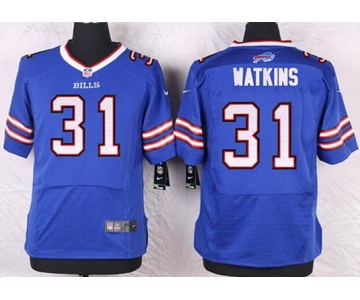 Men's Buffalo Bills #31 Jaylen Watkins Royal Blue Team Color NFL Nike Elite Jersey